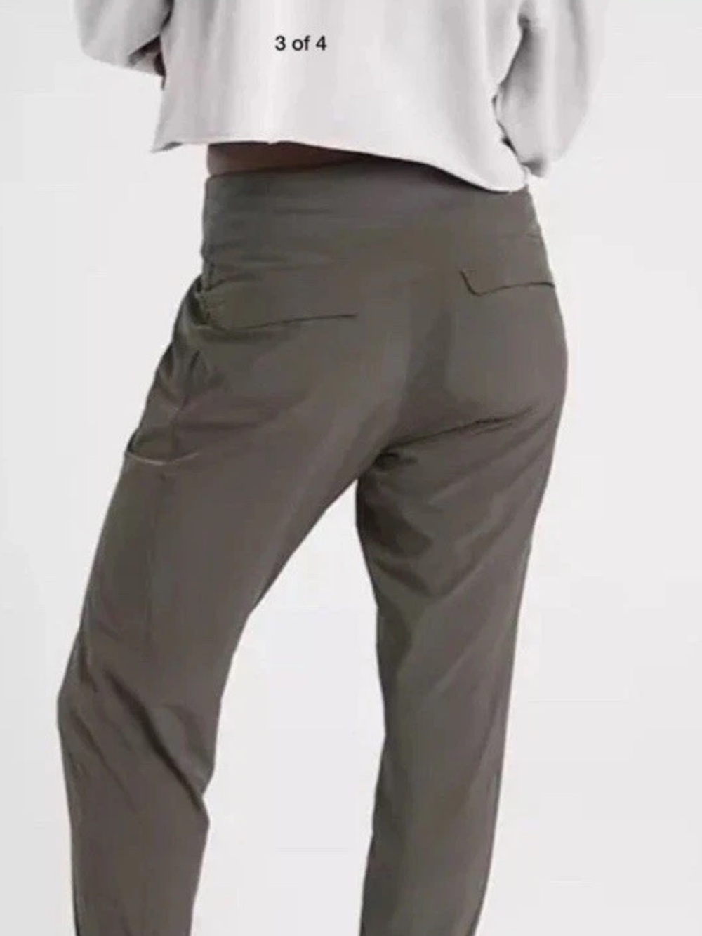 Athleta Soho Jogger Pants Women’s 14 Cast Iron Gray Stretch Lightweight Casual - Picture 2 of 16